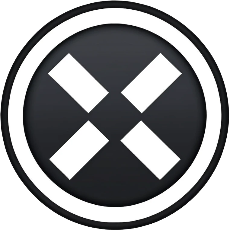 The image is a red background with a white circle in the center. Inside the circle, there is a black Nazi symbol, which appears to be a swastika. The symbol is in the shape of a circle with a diagonal line running through it, creating a zigzag pattern. The overall design is simple and minimalistic. emoji