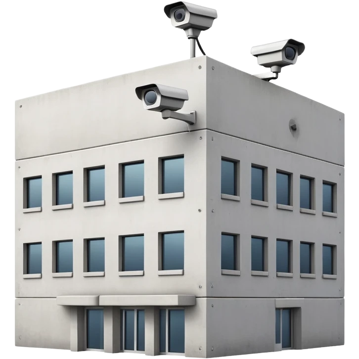 building with security cameras emoji