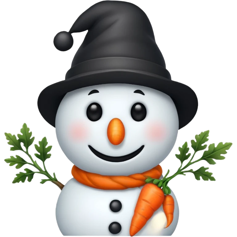 snowman wearing hat emoji