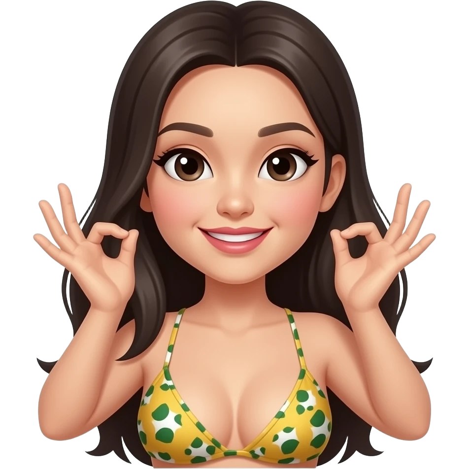 Hot gal Asian emoji