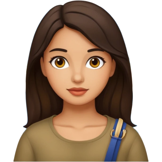 Brunette girl in Italy emoji