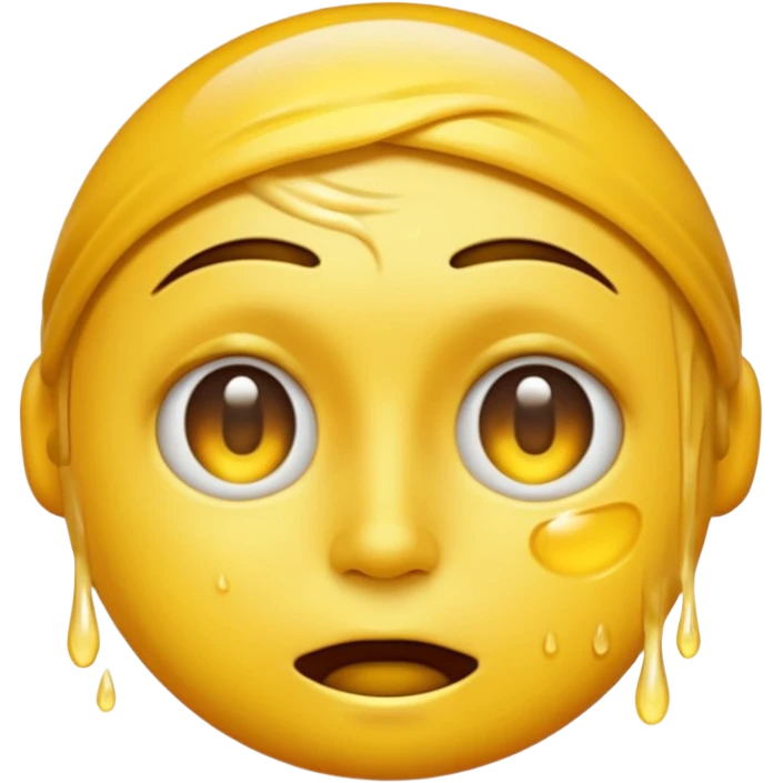 I want the emoji to be dizzy and sweaty and sweaty and transparent with yellow skin color emoji