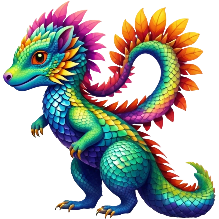 Colorful Exotic Pokémon-Digimon-Monster-Beast-Fakémon-hybrid-creature (full body) emoji