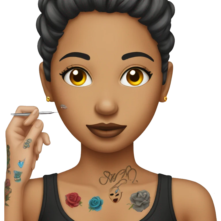 Woman getting tattooed  emoji