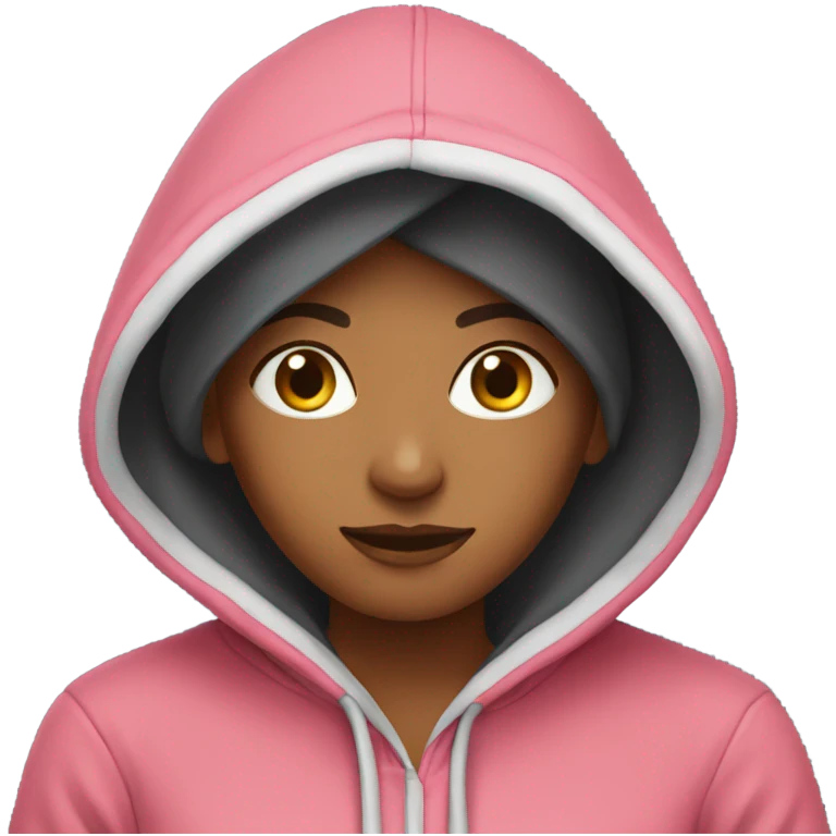 my wife with hoodie emoji