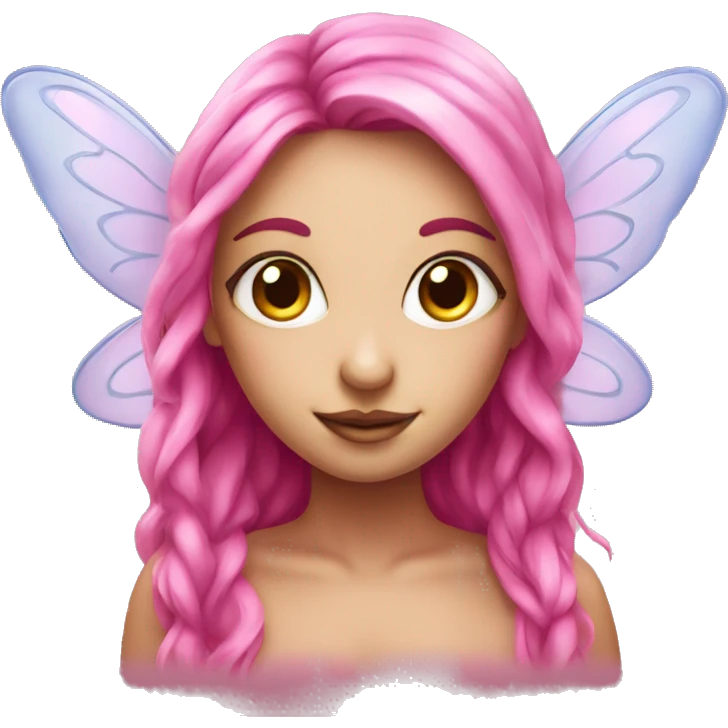 Pink fairy nymph with four eyes emoji