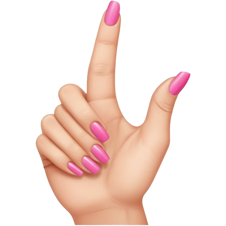 Woman’s hand with pink nail polish giving thumbs down emoji