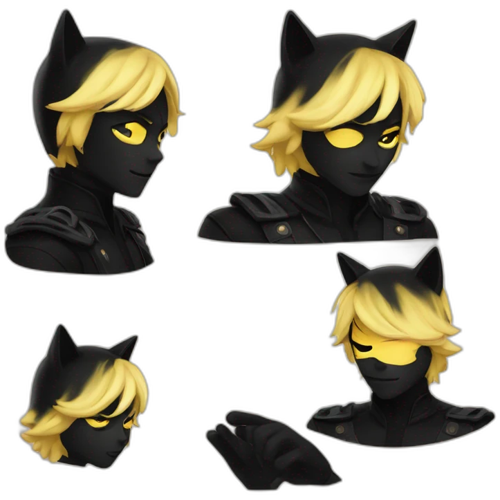 Chat noir miraculous emoji