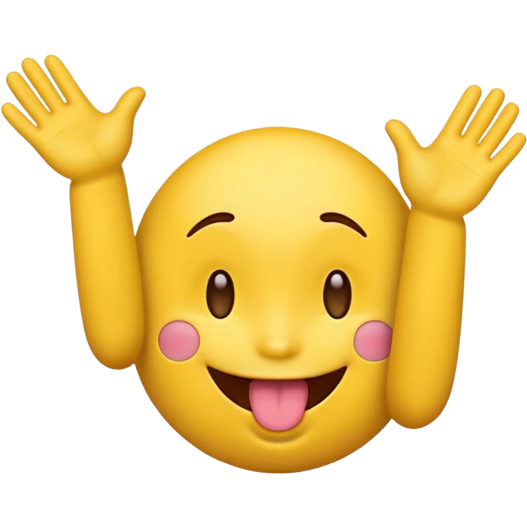 Emoji with tongue out and hands to the side  emoji