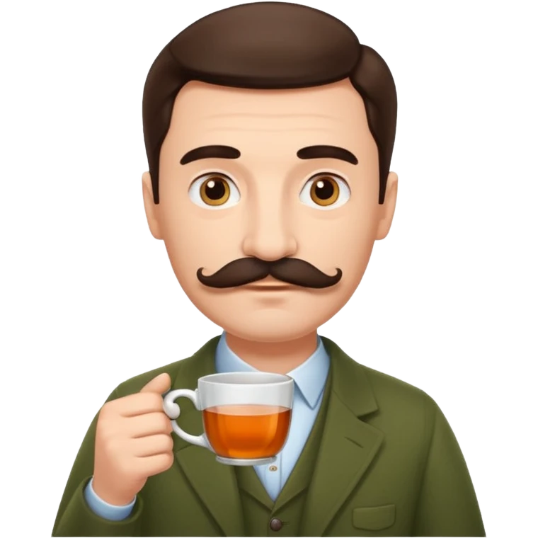 A british man with lots of tea emoji
