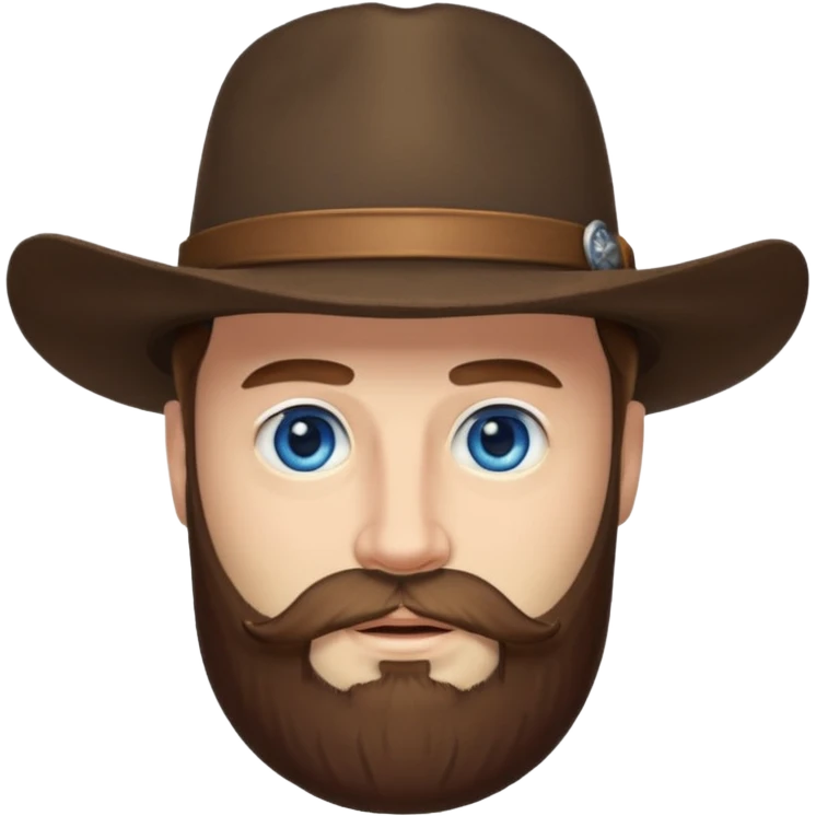 a western earl with full beard, wearing hat emoji