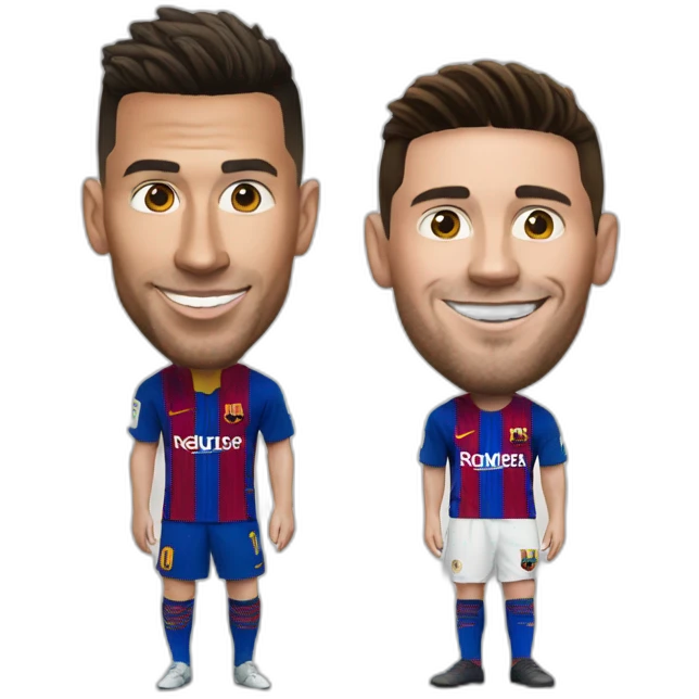 Ronaldo with messi emoji