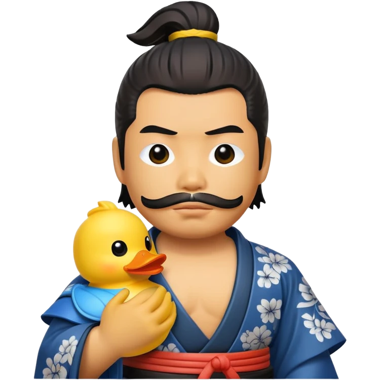 Samurai with rubber duck emoji