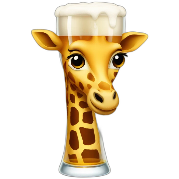 beer glass giraffe emoji