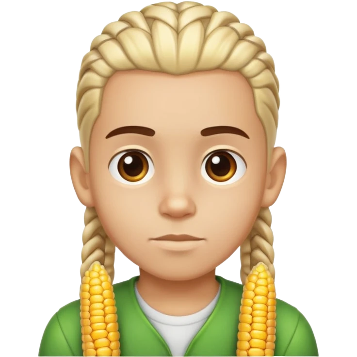White boy with corn rows emoji