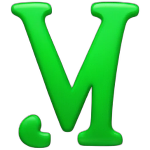 letter W in green emoji