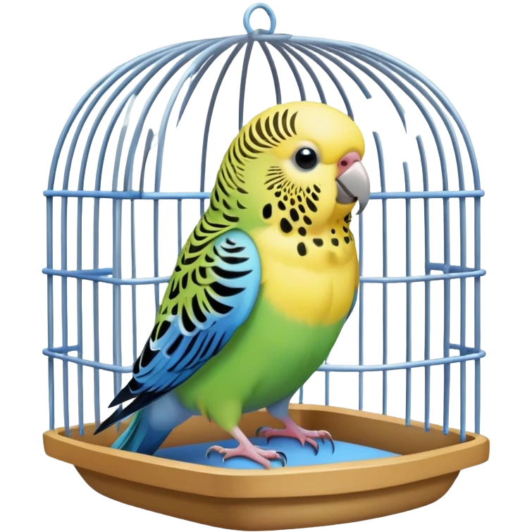 Budgie inside mini cage emoji