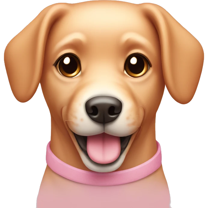 cute pastel pink caramel dog emoji