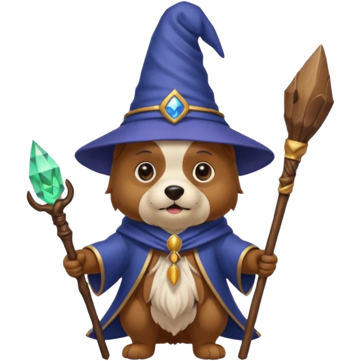 Dog wizard emoji