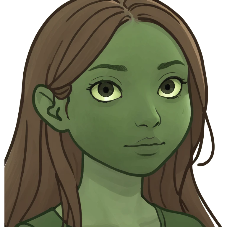 Girl with long brown hair emoji
