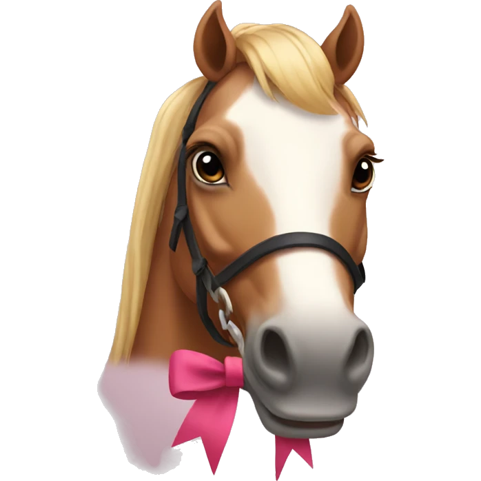 Horse with bow emoji