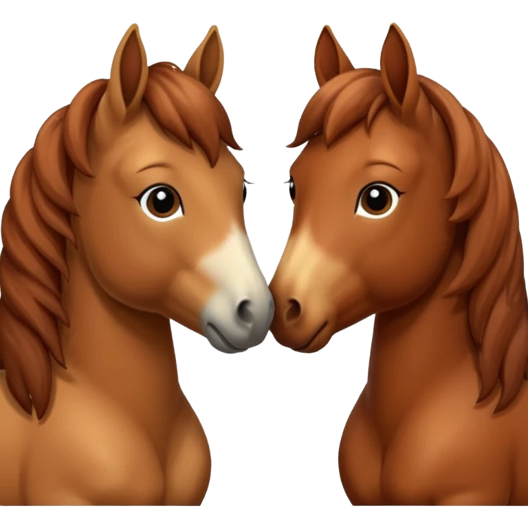 horses kissing heart emoji
