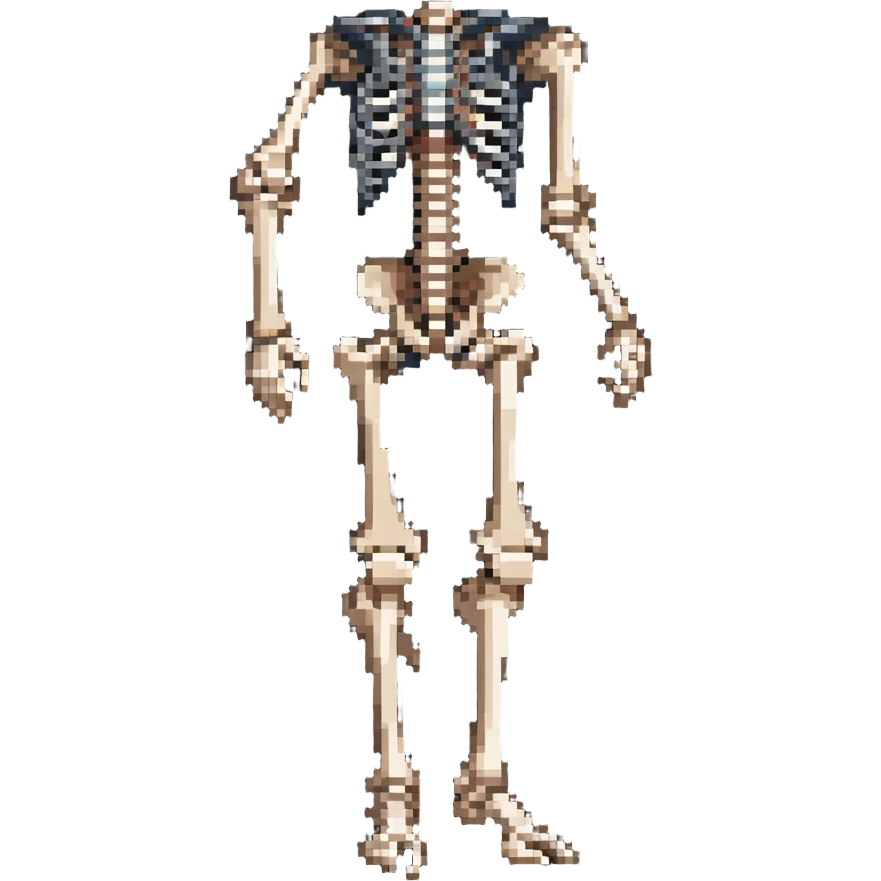 knee bones anatomy, skeletal joint emoji