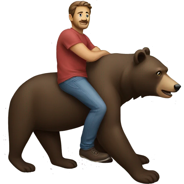 Man on the bear emoji