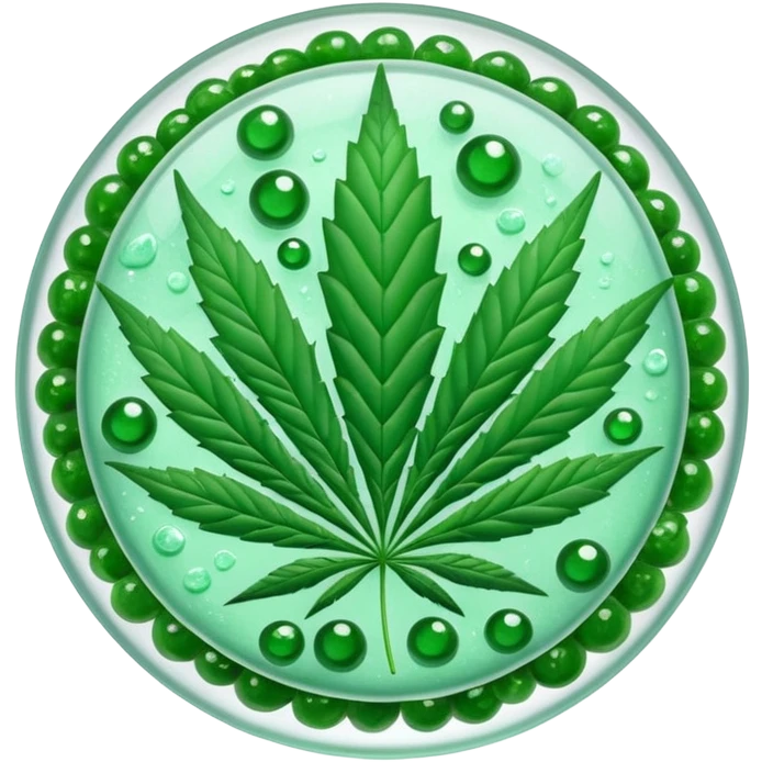 frozen caviar with cannabis leaf emoji