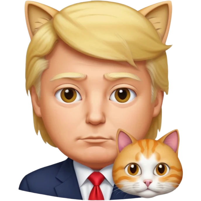 Trump with a cat emoji
