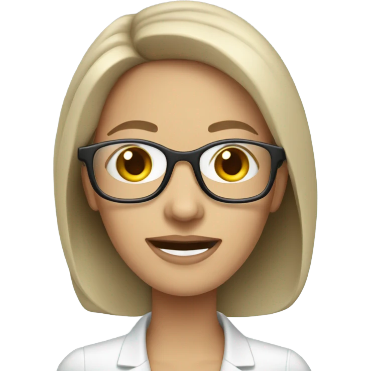 Pale Call center lady wearing glasses  emoji