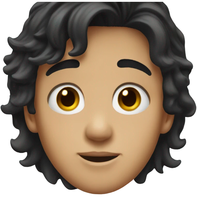 black-haired boy portrait close-up emoji