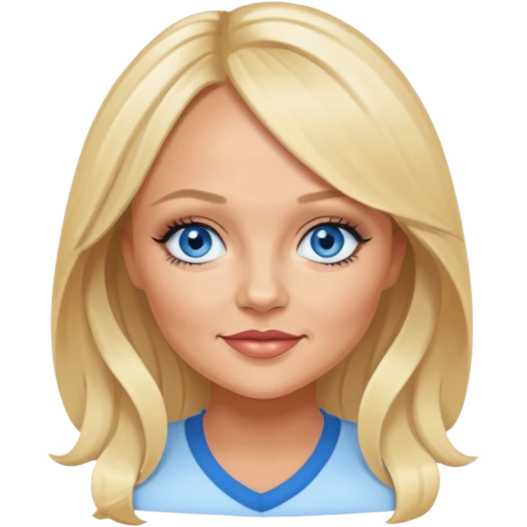 Emma Bunton with blue eyes emoji