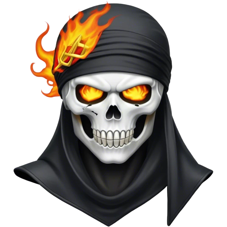 Ghost rider from marvel with a durag on  emoji