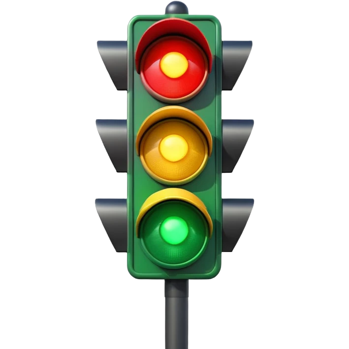 isometria illustrazione 3d Semaforo emoji