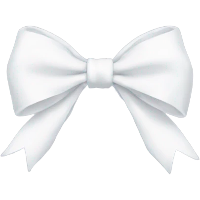 Aesthetic white bow emoji