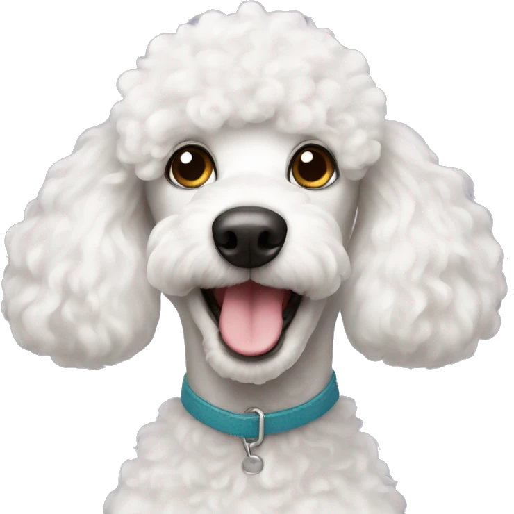 One eyed white poodle emoji