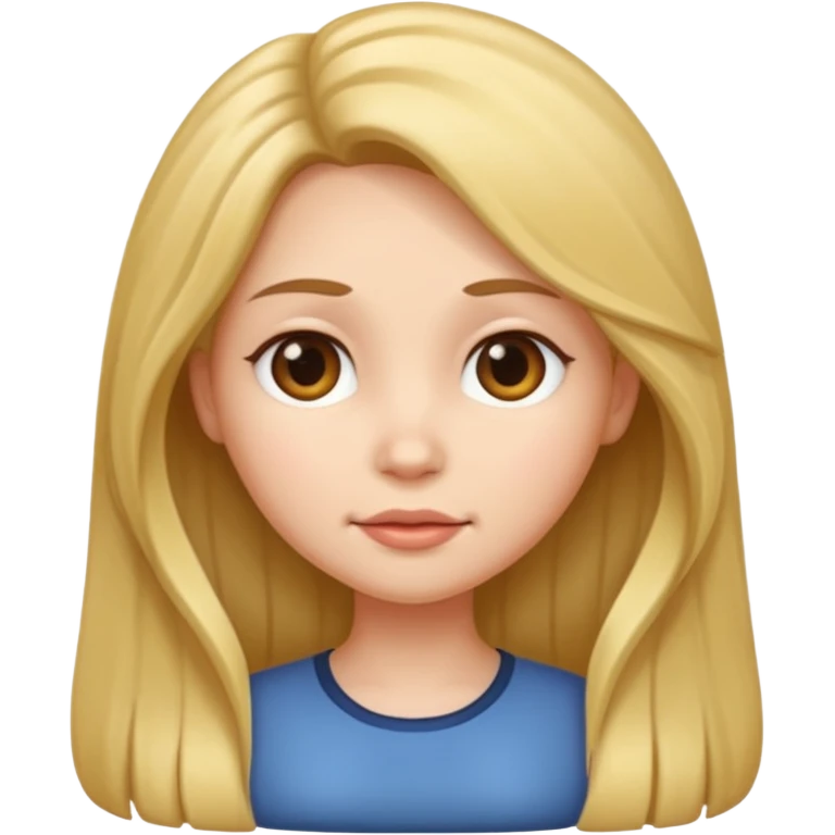 very big head and small body proportion female cartoon emoji
