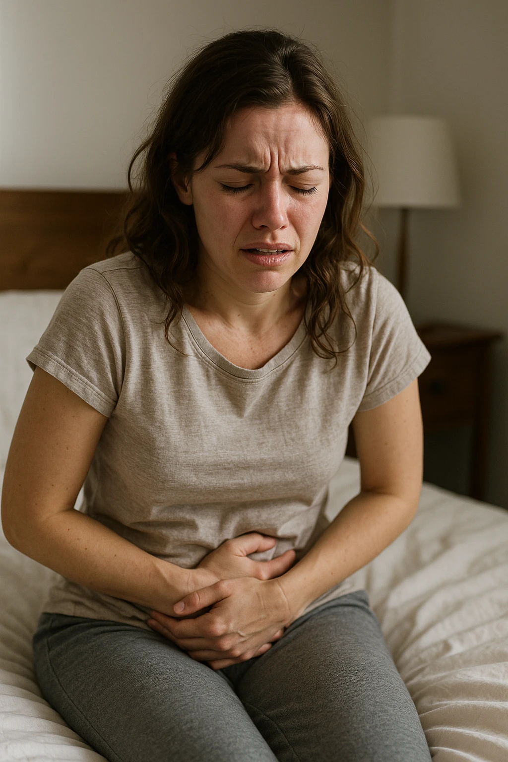 donna con ciclo doloroso e abbondante. immagine 4k emoji