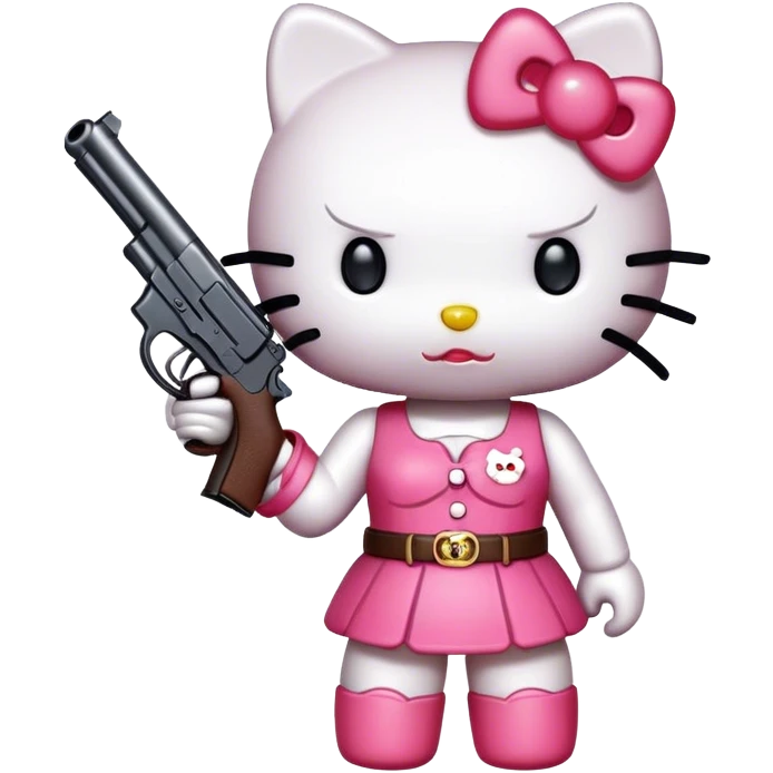 Hello kitty with a gun  emoji