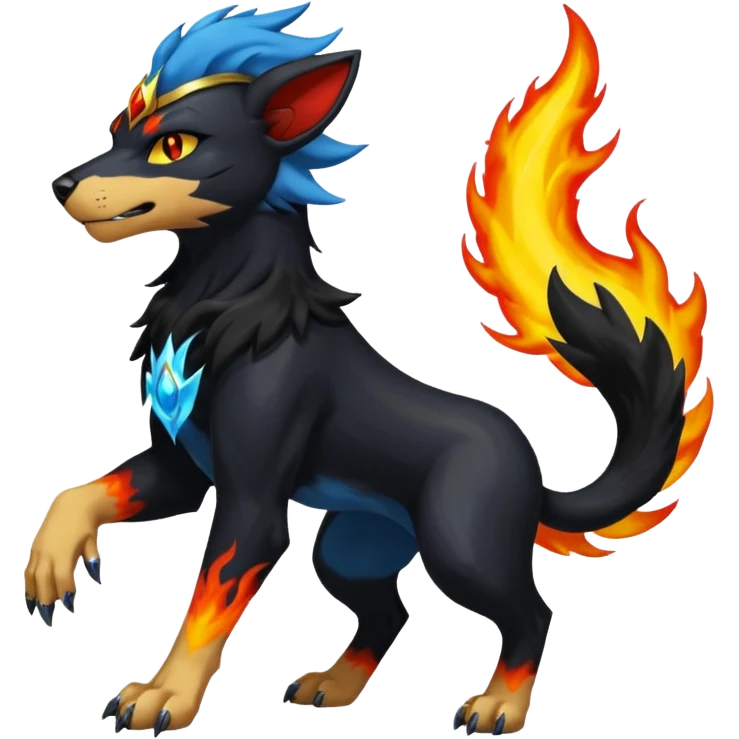 Houndoom-Luxray-fusion (full body) emoji