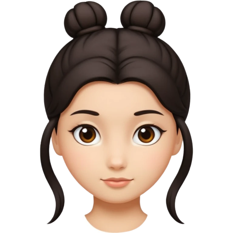 bun hairstyle, no face emoji