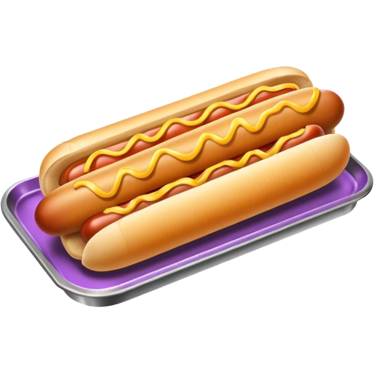 one hot dog with french fries on a tray emoji