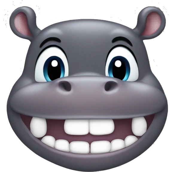 Hippo smile emoji