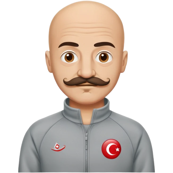 Recep İvedik, Turkish comedy character with mustache, bald head, wearing tracksuit emoji