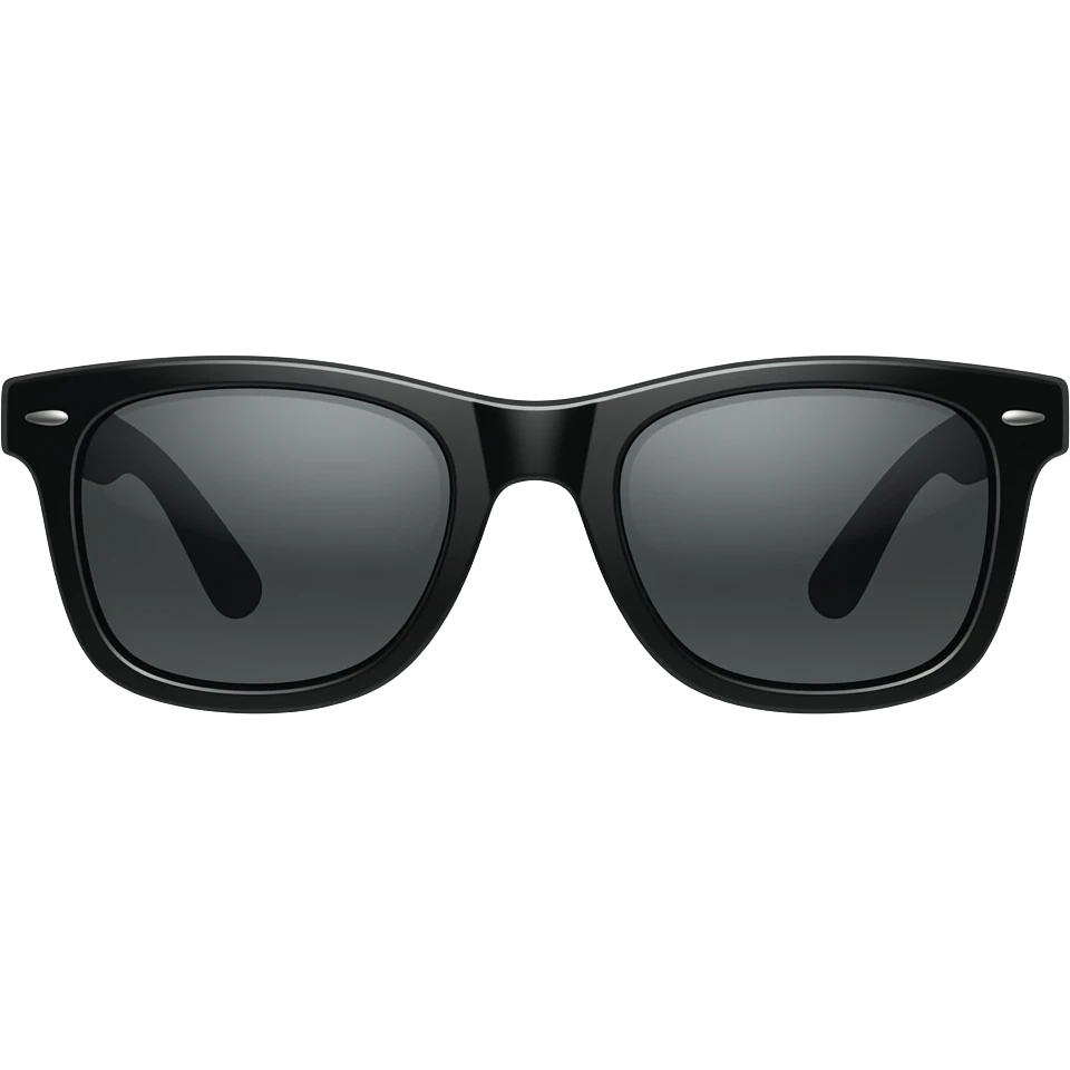 black sunglasses, realistic, minimal, clean background, product photography emoji