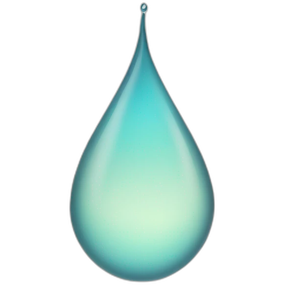 reverse water drop emoji
