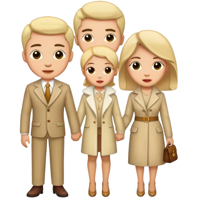 Family of 3 rich emoji