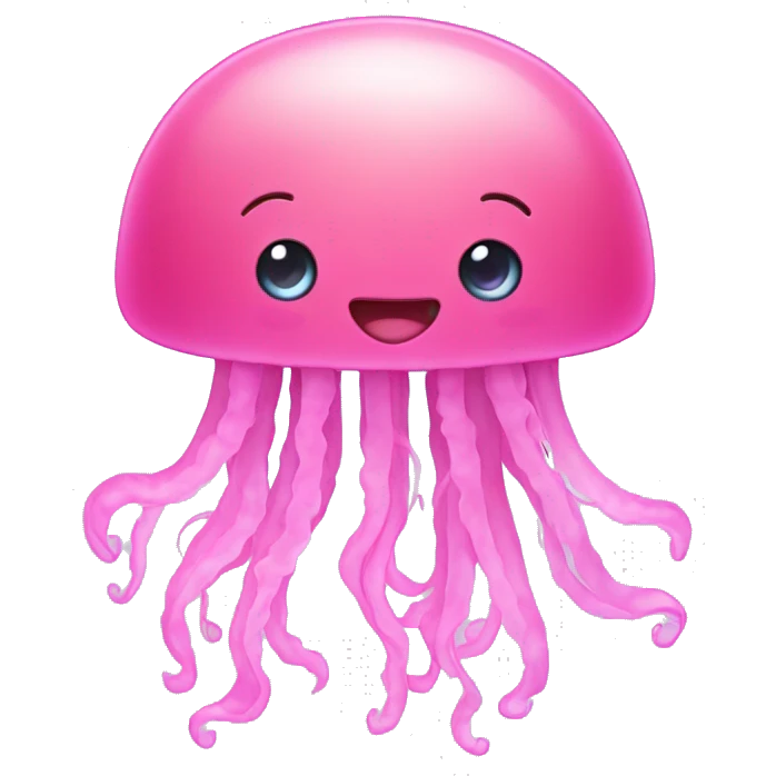 cute pink jellyfish emoji