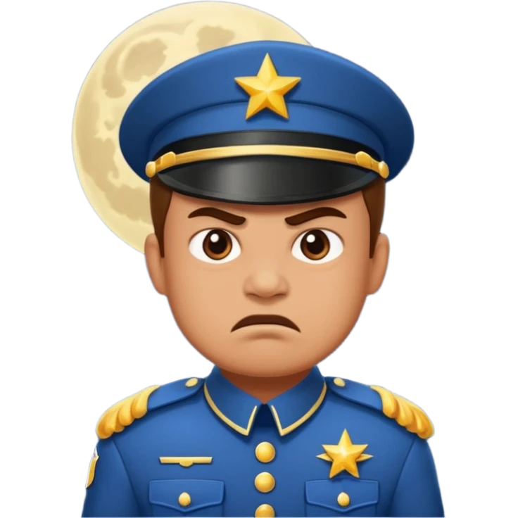 Angry guards at night with stars and moon emoji